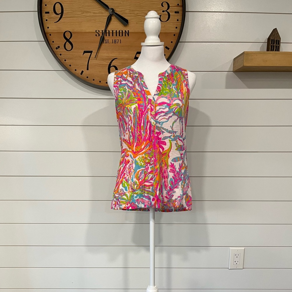 Pink floral Lily Pulitzer tank